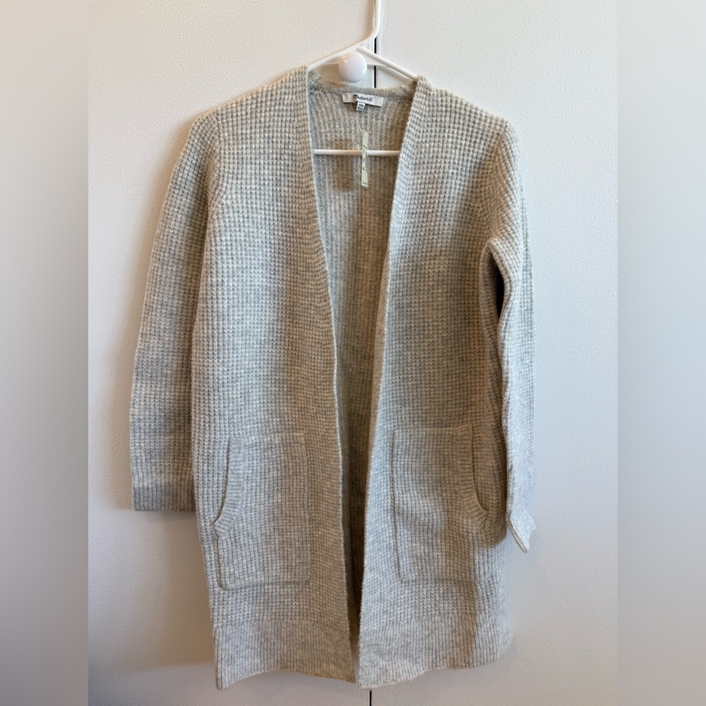 NWT Madewell cardigan, gray, XXS (fits like XS)